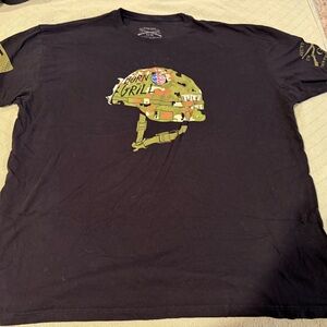 Grunt Style Black Short Sleeve Tee with Vibrant Graphic